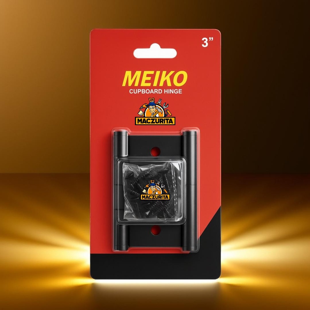 BISAGRA 3.0 NEGRO MATTE MEIKO 3.0X3.0X2MM 3PCS