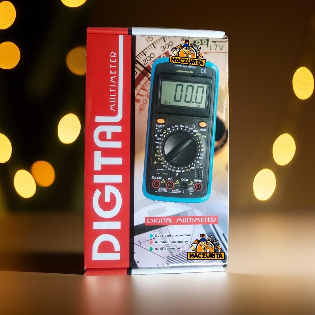 MULTIMETRO DIGITAL 2MA/10A 200MV/600V DT8200D PANTALLA C/ LUZ JEM