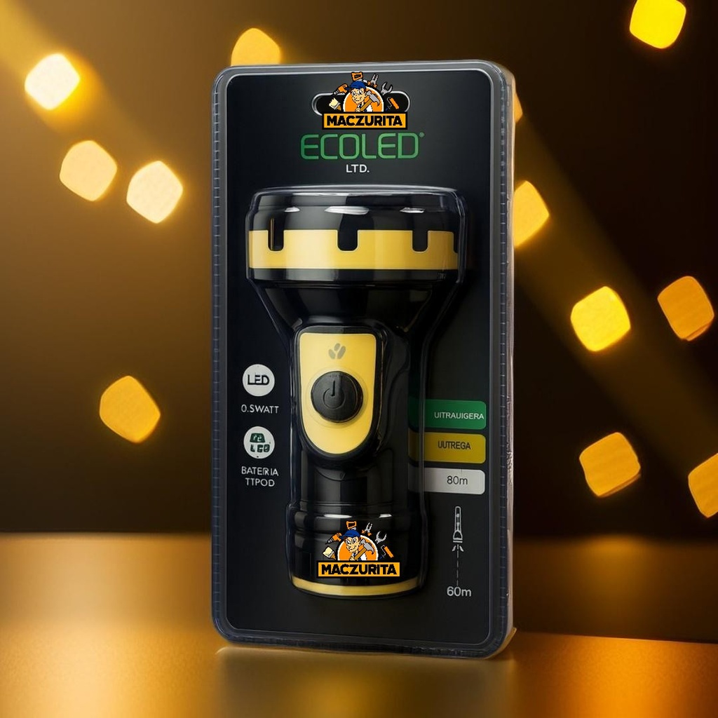 LINTERNA A BATERIA 2D ECOLED D BA1007 40LM 50M