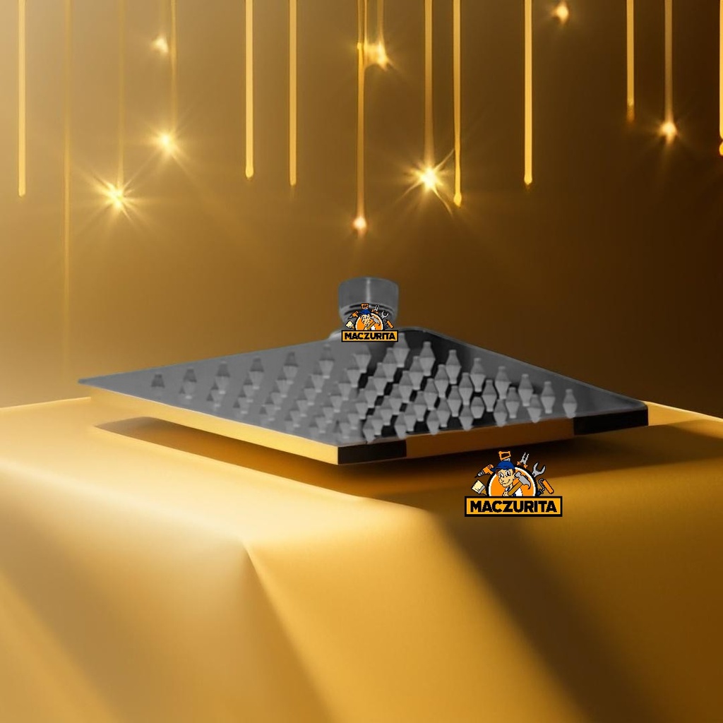 DUCHA 6´´ CUADRADA KRAUSS AC.INOX 6X6´´ SIN TUBO