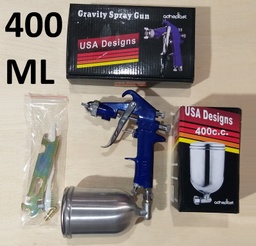 [813417] PISTOLA P/PINTAR 400ML F-75G GRAVEDAD NIQUELADA