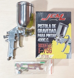 [CHI3119] PISTOLA P/PINTAR 400 CC NIQUELADA F-75 JEM A GRAVEDAD