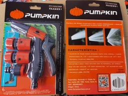 [FA42251] PISTOLA DE JARDIN PUMPKIN MANGO ERGONOMICO Y ACOPLES RAPIDOS 1/2