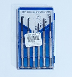 [0001150] JGO DESTORNILLADORES DE PRESICION RELOJERO 6PCS 2ESTR Y 4PLAN