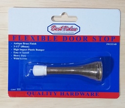 [01222AB] TOPE P/PUERTA TIPO RESORTE BRONCE