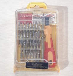 [101529] JGO DESTORNILLADORES PIRAMIDE AMARILLO 31PCS TORX P/CELULAR