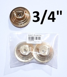 [143004] SOPORTE P/CORTINA 3/4´´ PLAFON DORADO ABIERTO PAR