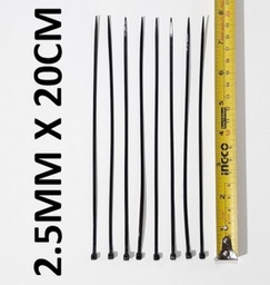 [25200NB] AMARRA PLASTICA 20CM X 2.5MM NEGRA CONSUM