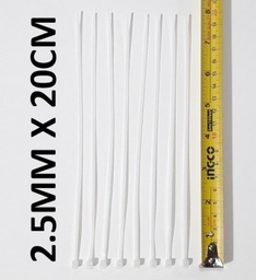 [25200NW] AMARRA PLASTICA 20CM X 2.5MM BLANCA CONSUM