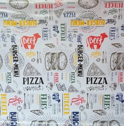 [2PMCI2S] PLAST. MANTEL  BURGER MENU 0.15MMX1.38MT GD1483-A