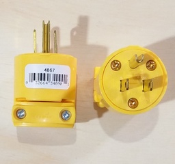 [304867] ENCHUFE COOPER 3P 110V 4867 PLAST.AMARILLO