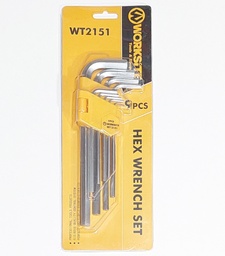 [33413] JGO LLAVE HEXAGONAL LARGAS 9PCS WORKSITE