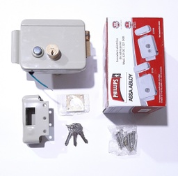 [3410PH] CERRADURA PHILLIPS ELECTROMECANICA C/PULSADOR MOD321DC BEIGE DERECHA