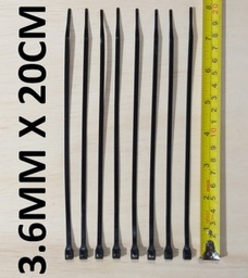 [362000] AMARRA PLASTICA 20CM X 3.6MM NEGRO CONSUN