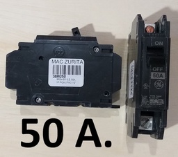 [3BRG50] BREKER G.E. 50A. 1P P/CAJA FINO 1/2´´