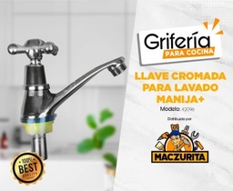 [42096] LLAVE LAVAMANOS CARDINAL POMO CRUZ