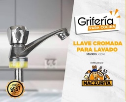 [42098] LLAVE LAVAMANOS CARDINAL POMO ACRILICO