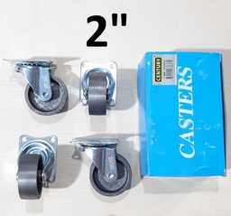 [4R22043] GARRUCHA GIRATORIA IND. RUEDA METAL 2 SC 4PZS