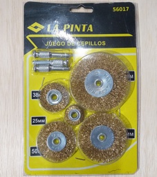 [56017] JGO CEPILLO PARA TALADRO 5PZS 25-28-50-65-75MM 200G LA PINTA