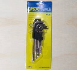[58524] JGO LLAVES HEXAGONAL TORX BP T9-T50 SET 9 PCS