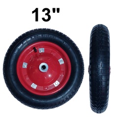 [62781] RUEDA P/CARRETILLA 13`` NEUMATICA 3.0X8 25PSI JEM