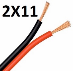 [713211] CABLE PARLANTE 2X11 TRANSPARENTE  MET.RVB 91MT. CADA ROLLO