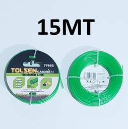 [77652] NYLON P/DESMALEZADORA TOLSEN 2MM 15M ROLLO 15 M COD 77652