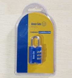 [78890] CANDADO C/CLAVE 26MM GATO AZUL 7CM 3DIALES