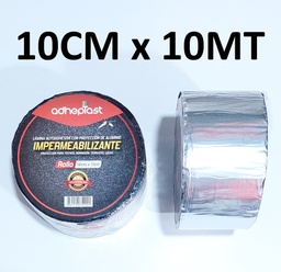 [9307B] IMPERMEABLE CHOVA LISO C/ALUMINIO 10CMX10MT