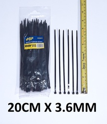 [BP00202] AMARRA PLASTICA 20CM X 3.60MM NEGRA BP APNBP200