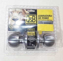 [C1593] CERRADURA POMO QSB AC.INOX P/DORMIT