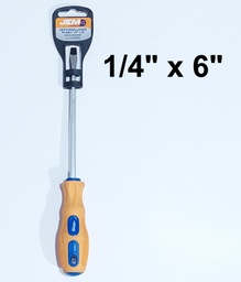 [CHI0594] DESTORNILLADOR PLANO 1/4 X 6 JEM IMANTADO CROMO VANADIUM