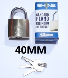 [CHI3968] CANDADO PLANO 40MM NAPOLI/SHINE