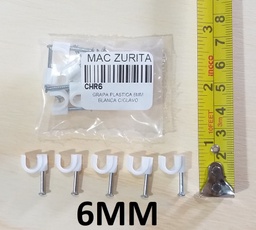 [CHR6] GRAPA PLASTICA 6MM C/CLAVO