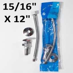 [E26603DHCR] JGO LLAVE FV ANGULAR P/INODORO C/MANG.FLEX. E266.03 DHCR