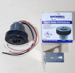 [E35831] BASE P/FOTOCELULA ROCKWELL 120V-220-110-480V 10 A 15 AMP C/SOPORTE 360G UL