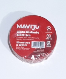 [EL070057] CINTA AISLANTE ROJA MAVIJU 20MT X 19MM