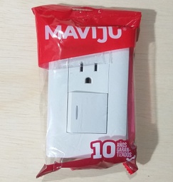 [EL080053] TOMA POLAR + INTER 15A 125/250V BLANCO AQ