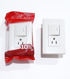 [EL080058] TOMA POLAR + INTERRUPTOR MIXTO 15A 125/250V MARFIL AQ