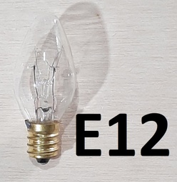 [F0138] FOCO CANDELABRO TRANSPARENTE E12