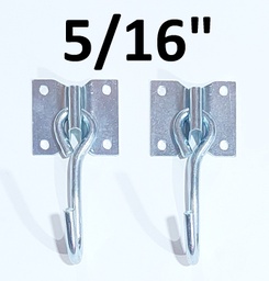 [GH516] GANCHO P/HAM. NIQUELADO 5/16 S/TORNILLOS