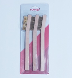 [HE030073] JGO CEPILLO ALAMBRES DE COBRE 3 PCS MAVIJU