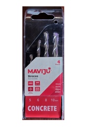 [HE080032] JGO BROCAS MAVIJU 4 PCS P/CONCRETO