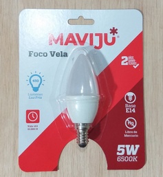 [IL070271] FOCO VELA LED MAVIJU 5W E14 6500K 100-240V 450LM BLISTER