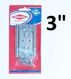 [IND0134] BISAGRA OMEGA 3´´ INDUMA NIQUELADA C/TORN PAR BLISTER T1312-002 IND0134