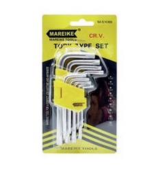 [J161312] JGO LLAVES TORX LARGO 9PCS T10-T50