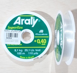 [N0064] NYLON PESCA 0.40MM BLANCO ARATY 100M