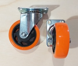 [RID04] GARRUCHA POLIURETANO NARANJA 4´´ S/FRENO