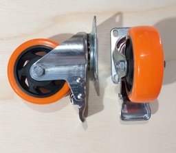 [RID04F] GARRUCHA POLIURETANO NARANJA 4´´ C/FRENO