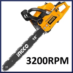 [S45185] MOTOSIERRA A GASOLINA 18´´ 260ML (3200 RPM) INGCO